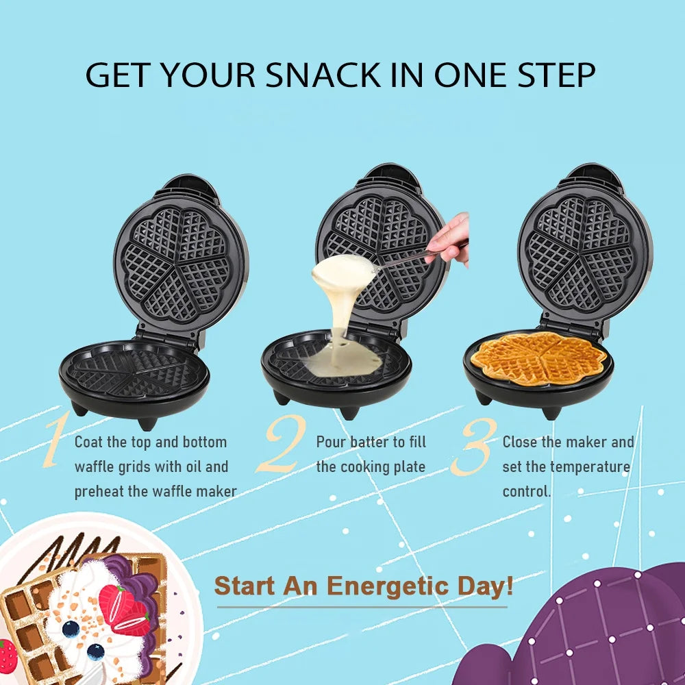 1000W Heart-Shaped Waffle Maker G649789