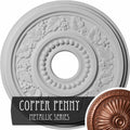 16 1/8x22OD x 3 1/2x22ID x 7/8x22P Hand-Painted Copper Penny Ceiling Medallion S592372