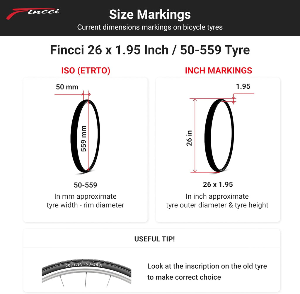 Pair of 2 Foldable 26 x 1.95 Inch 60 TPI Tires for MTB Mountain Hybrid Bike Bicycle L73203
