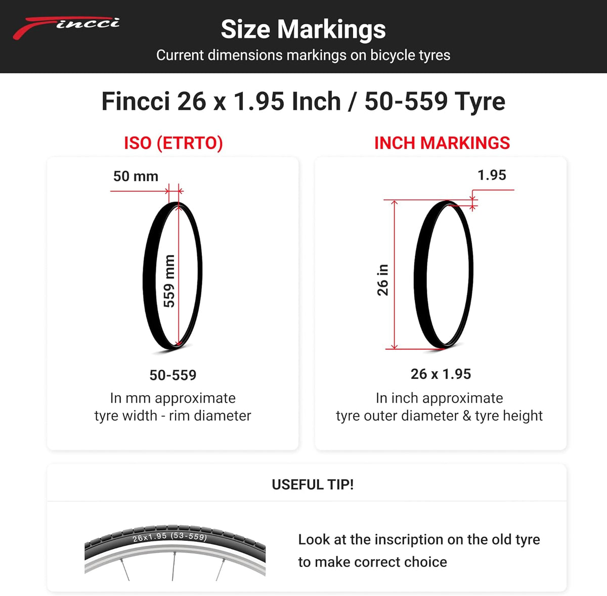Pair of 2 Foldable 26 x 1.95 Inch 60 TPI Tires for MTB Mountain Hybrid Bike Bicycle L73203