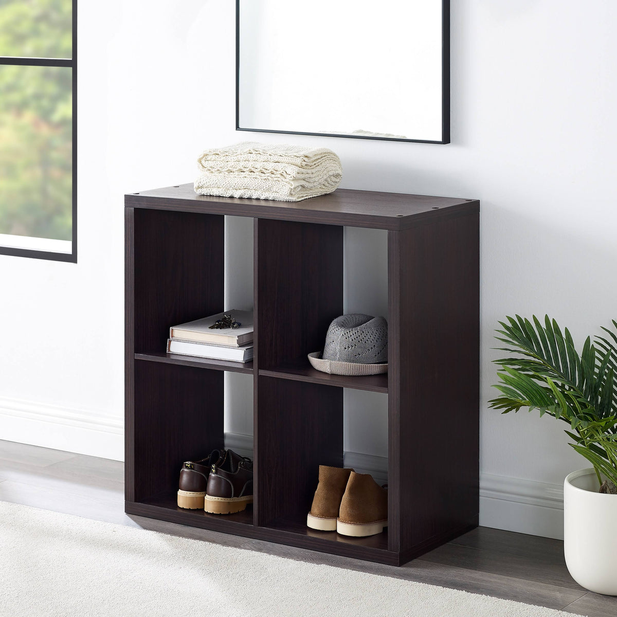 White Four Cube Storage Cabinet H741518