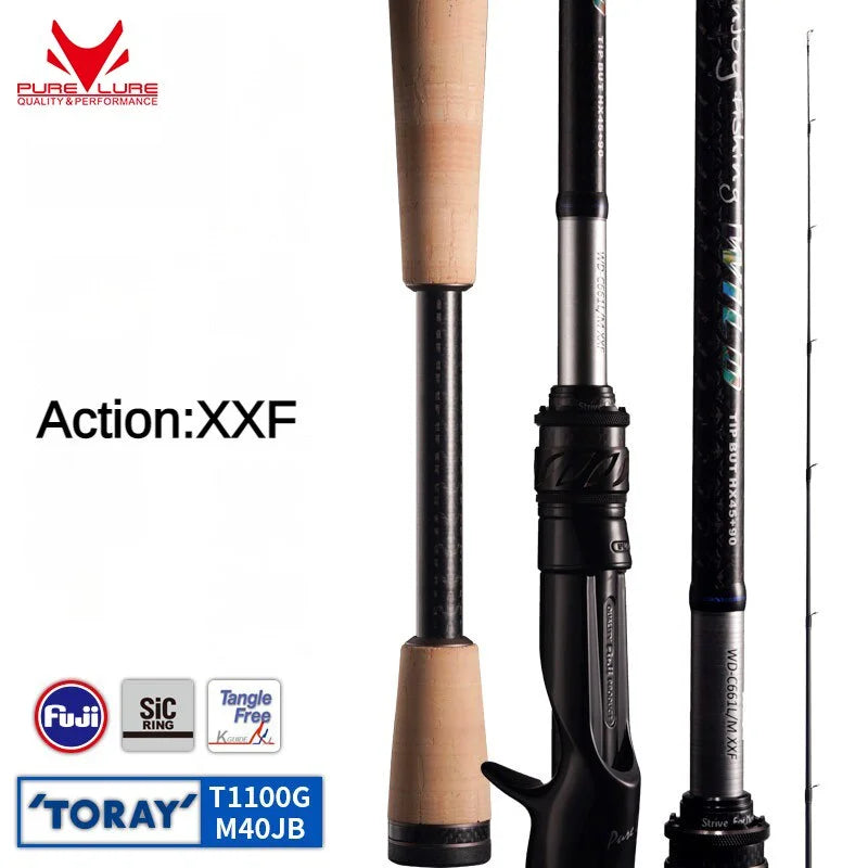 Black Bass Rod with Cork Handle M7090