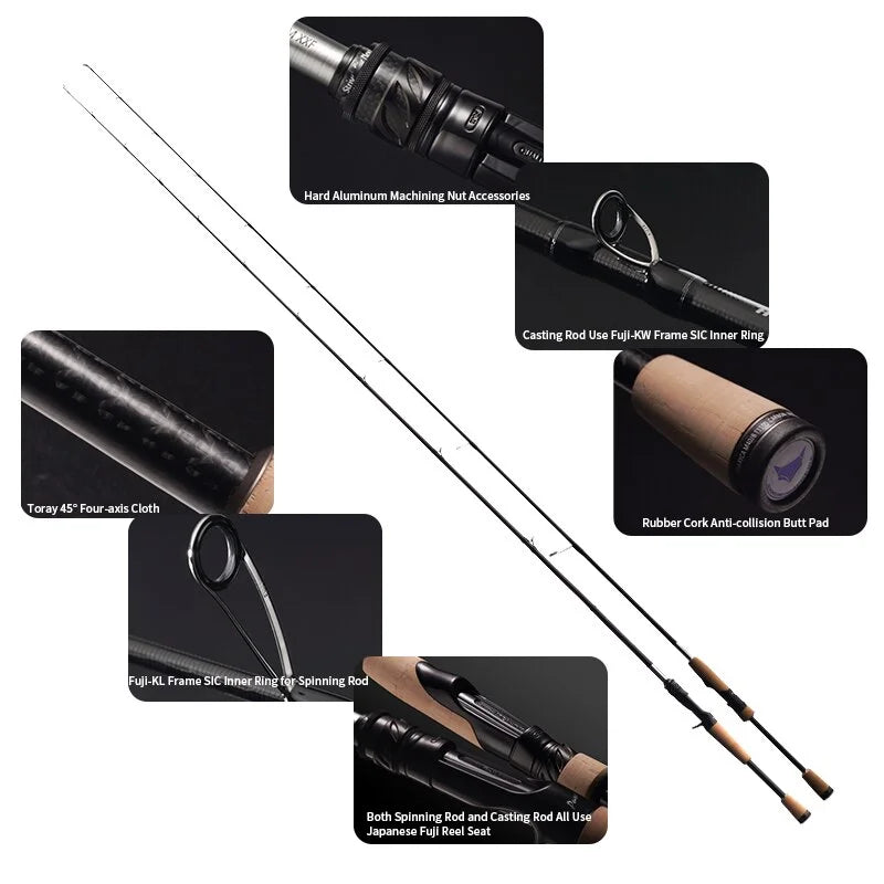 Black Bass Rod with Cork Handle M7090