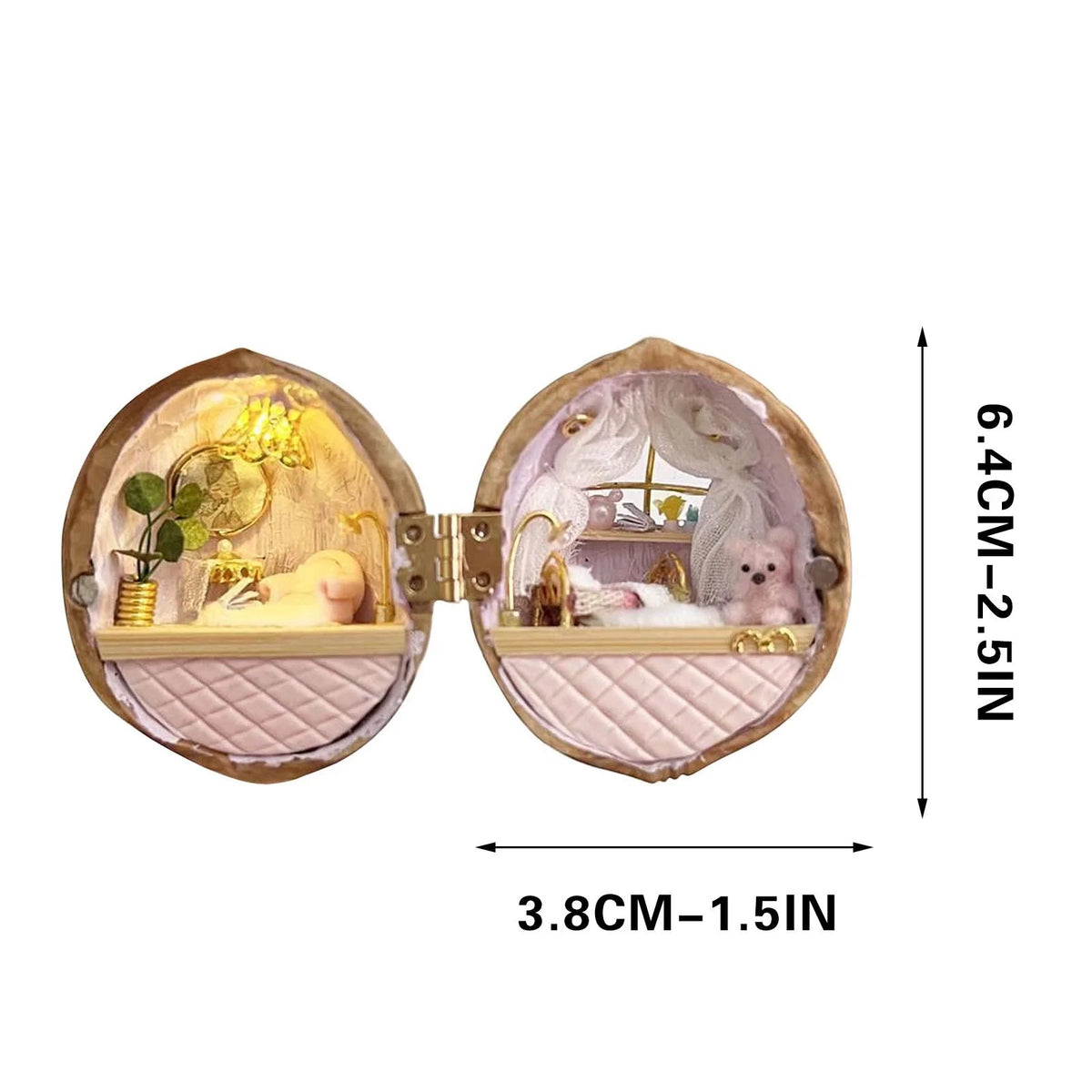Walnut Hut Material Pack DIY Micro Decoration Miniature Z3181