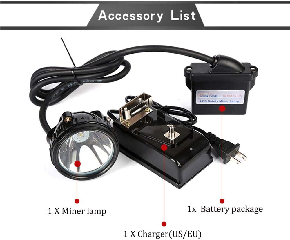 Rechargeable Waterproof Mining Headlamp 6000mAh R84986