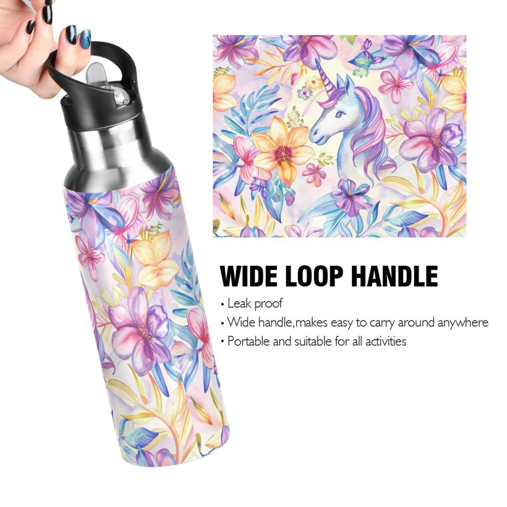 Insulated Stainless Steel Water Bottle with Straw Lid, 20 oz E78711