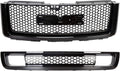 Black Center Front Bumper Upper Grille P6986
