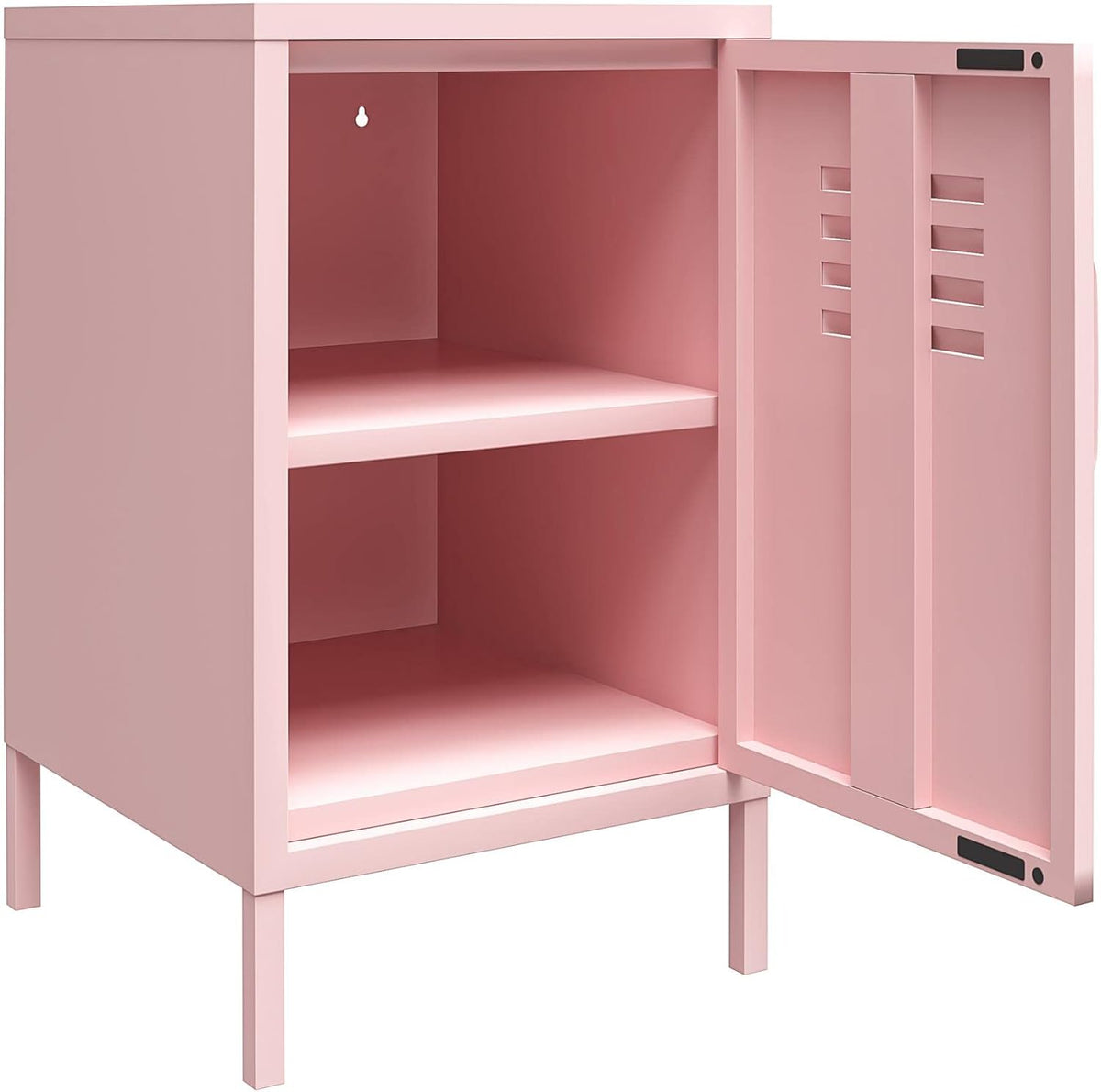 Bashful Pink Metal Locker End Table U678705