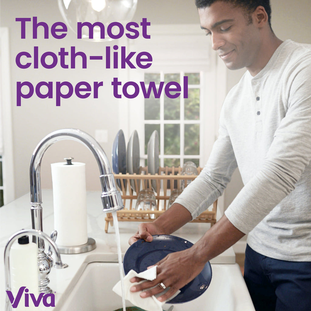 2 Triple Rolls Cloth Paper Towels V909
