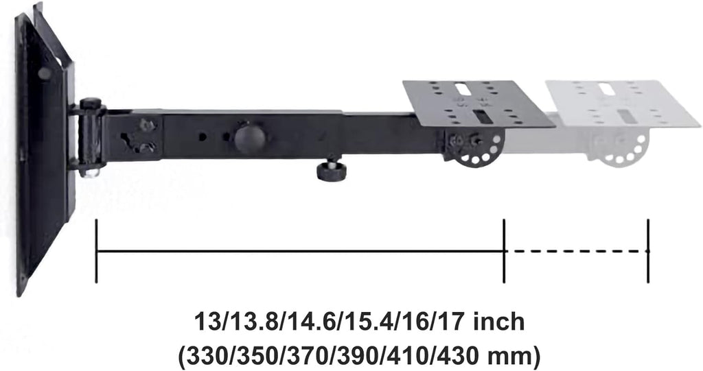 Black Speaker Wall Mount Stand Bracket, 100 lbs Capacity, 2 Packs Q647