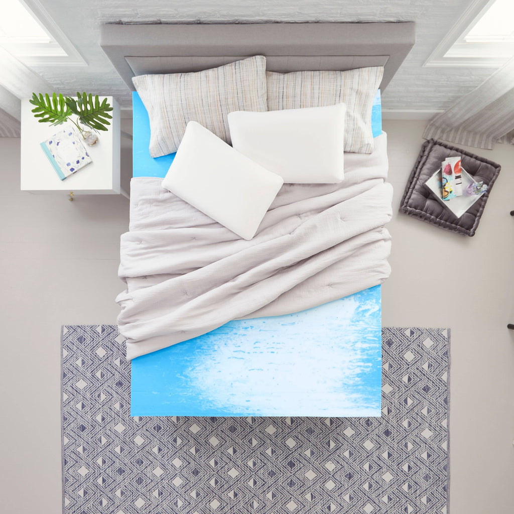 Gel Infused Memory Foam Topper, Blue, Queen O510