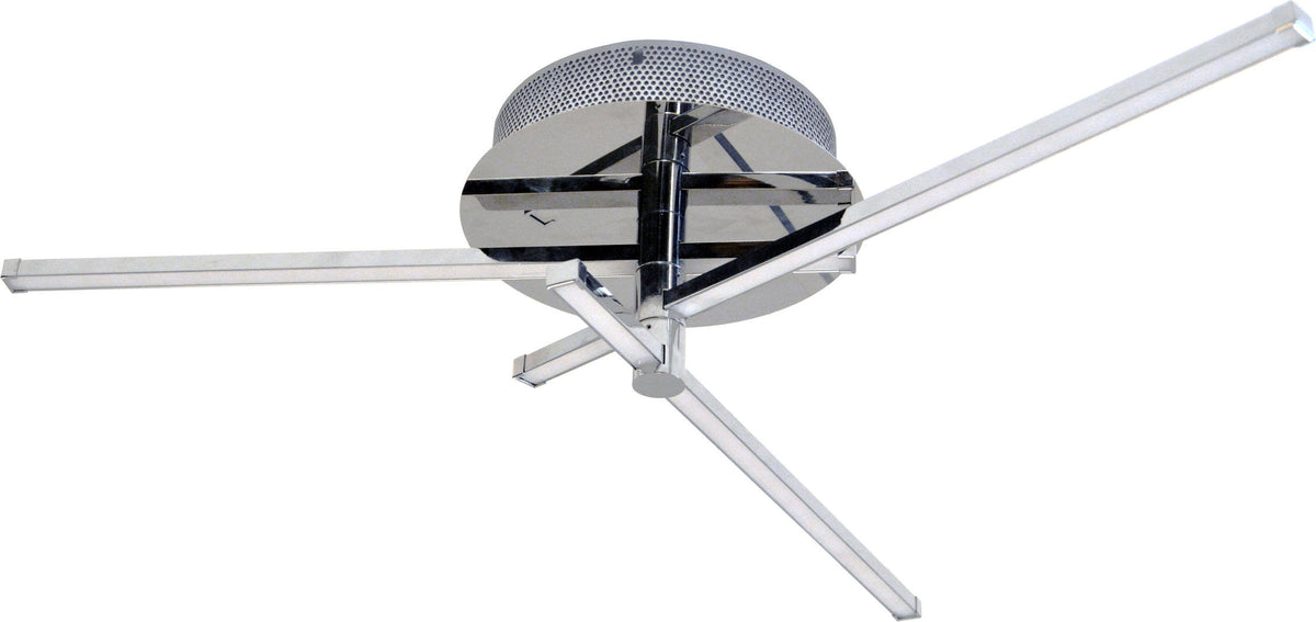 18W LED Semi Flush, Polished Chrome Finish X1993