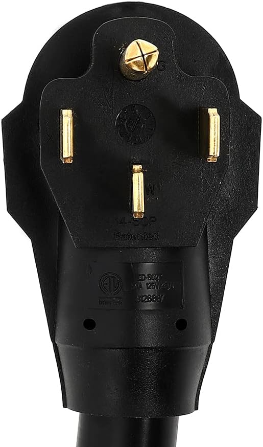 50 AMP Generator Power Extension Cord 15 Foot, Heavy Duty 6/3 + 8/1 AWG NEMA 14-50P to Bare Wire G75887