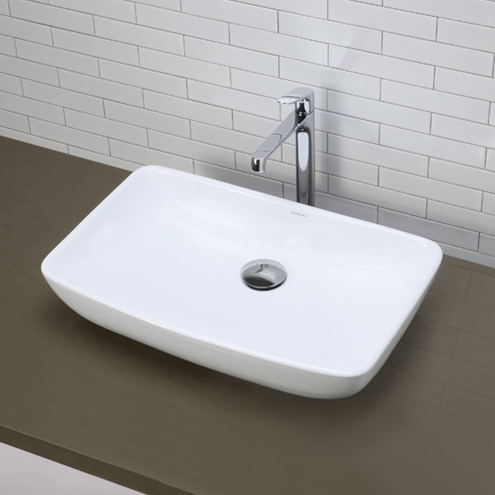 White Rectangular Vessel Sink I909827