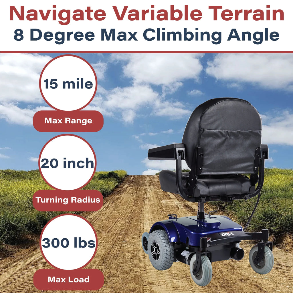 Blue Full Size Electric Wheelchair S401006