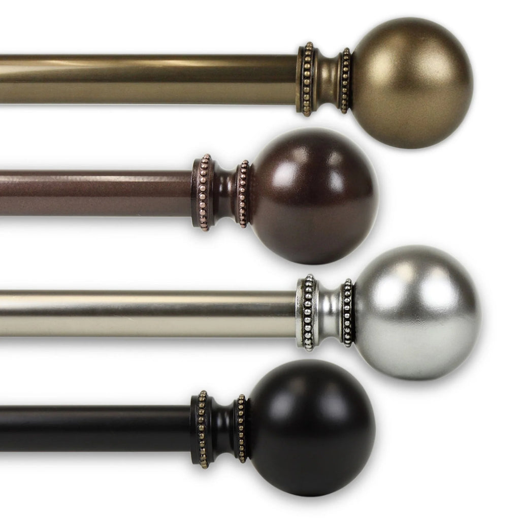 Black Curtain Rod 66-120" O724038