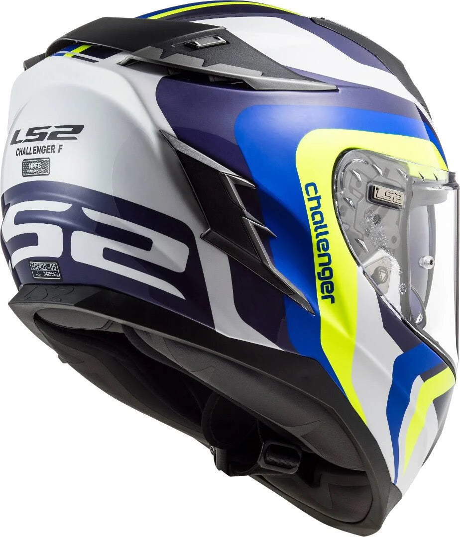 White-Blue-Yellow Helmet M691