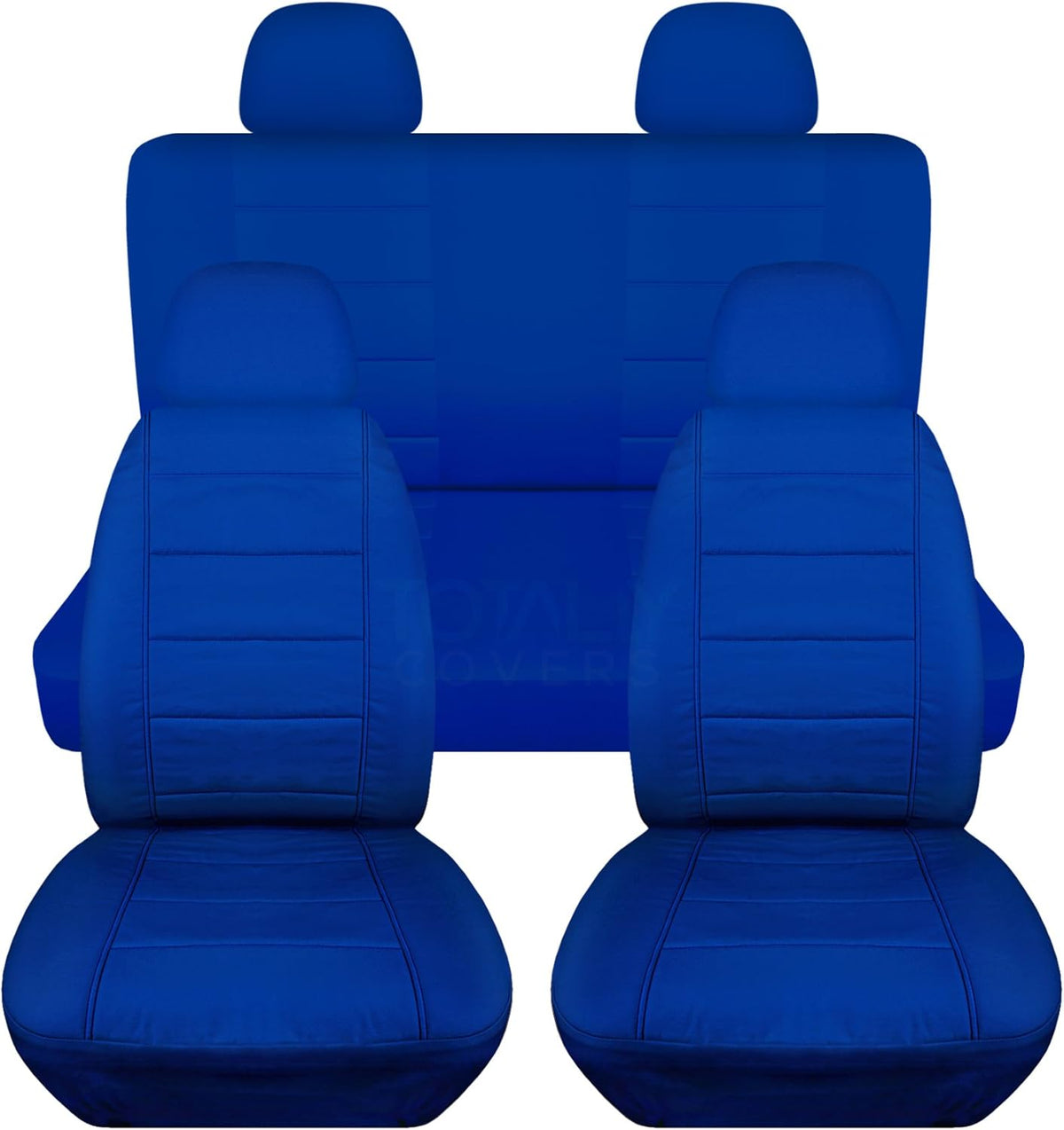 Charcoal Solid Car Seat Covers Full Set with 4 Headrest Covers A961