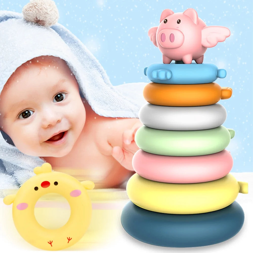7 Pcs Soft Stacking Rings Toy M589