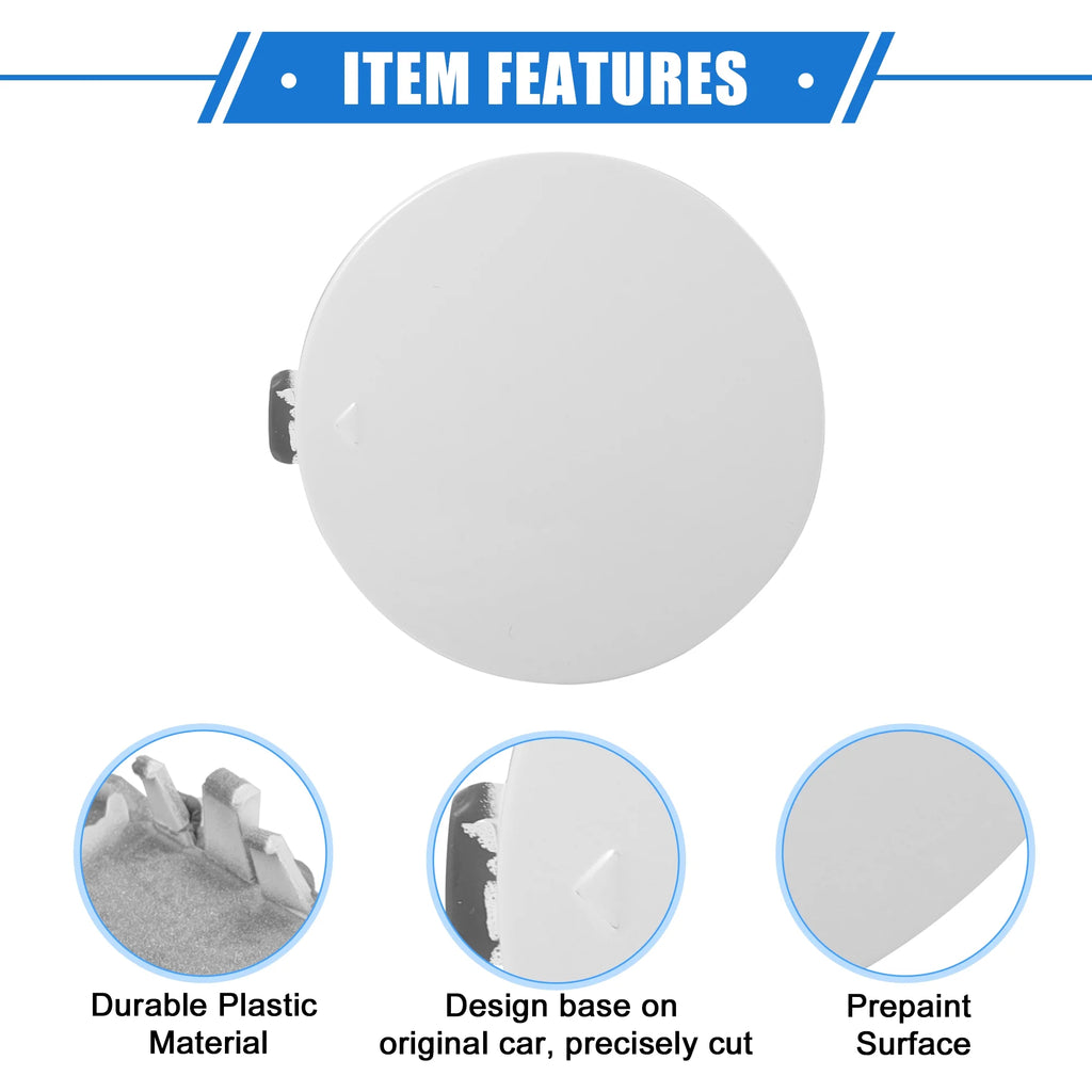 Car Tow Hook Eye Hole Cover Cap White Front Right Bumper H552