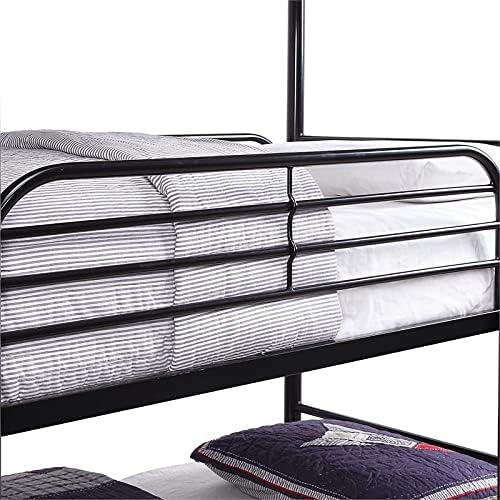 Twin Triple Bunk Bed in Black F697297