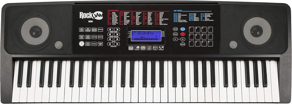 61 Key Keyboard Piano with Touch Display Kit, Keyboard Stand, Piano Bench, Sustain Pedal, Headphones L5837