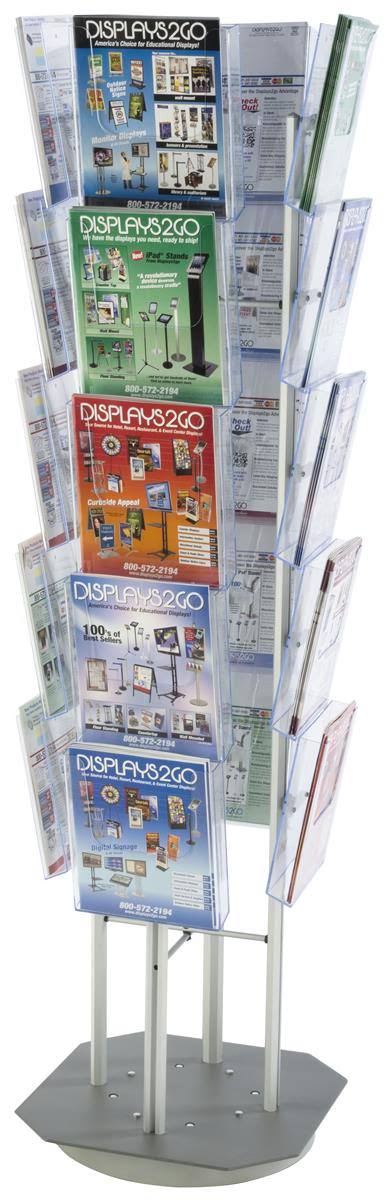 Spinning Magazine Stand with 20 Pockets U14723
