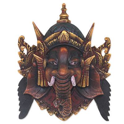 Wood Mask Wall Décor M4301