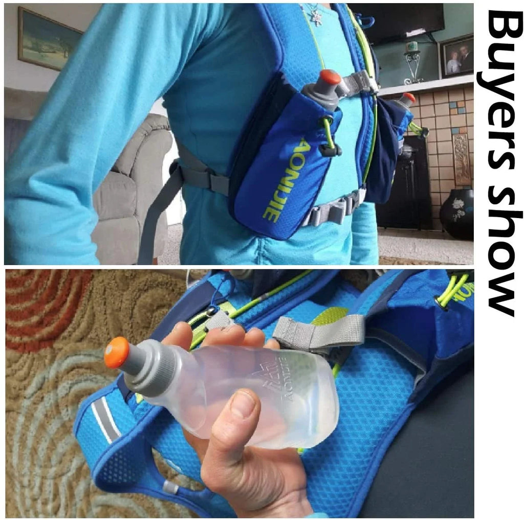 BPA Free Leakproof Water Bottles Flask with Hydration Belt Waist Packs R591