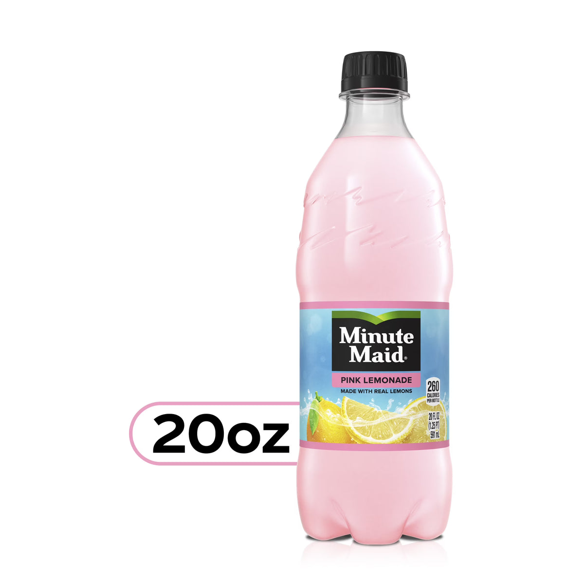 Pink Lemonade Juice Drink 20oz Bottles, 24 Units F28459