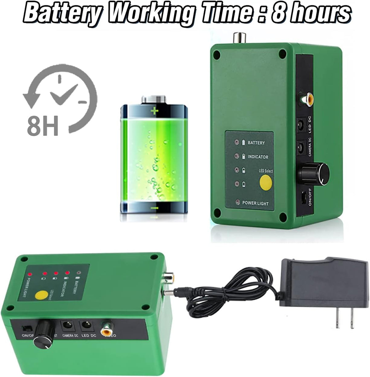 Portable Underwater Fishing Camera with 30 LEDs and 7inch 1080P IPS Monitor with DVR 16GB SD Card (30M) K854793
