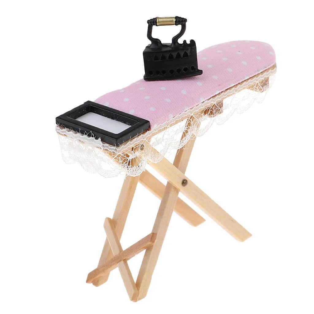 Vintage Dollhouse Miniature Wooden Ironing Board Table V467434