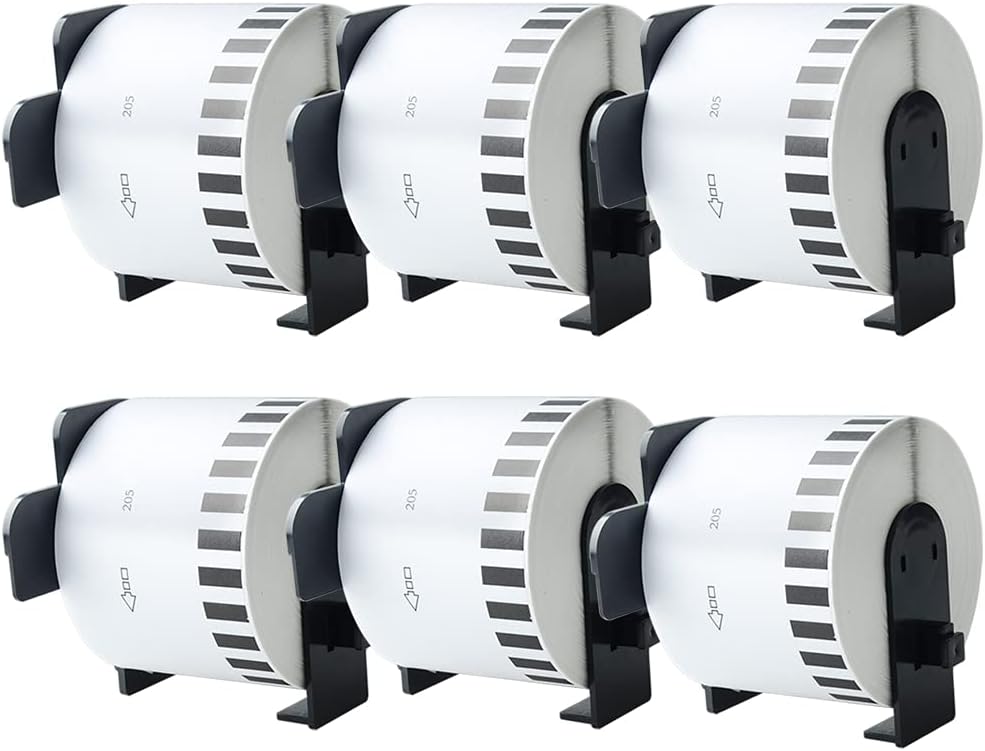 8 Pack Continuous White Label Paper Roll with 8 Reusable Cartridges B35396