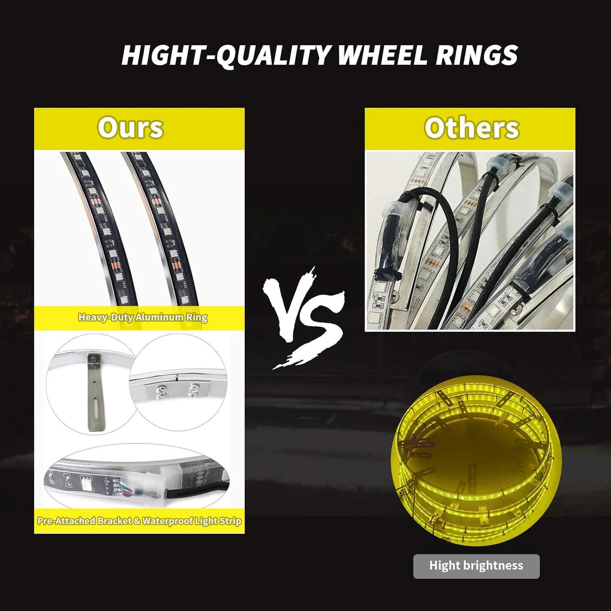 4PCS 15.5” Waterproof LED Wheel Light Kit with App Control J869
