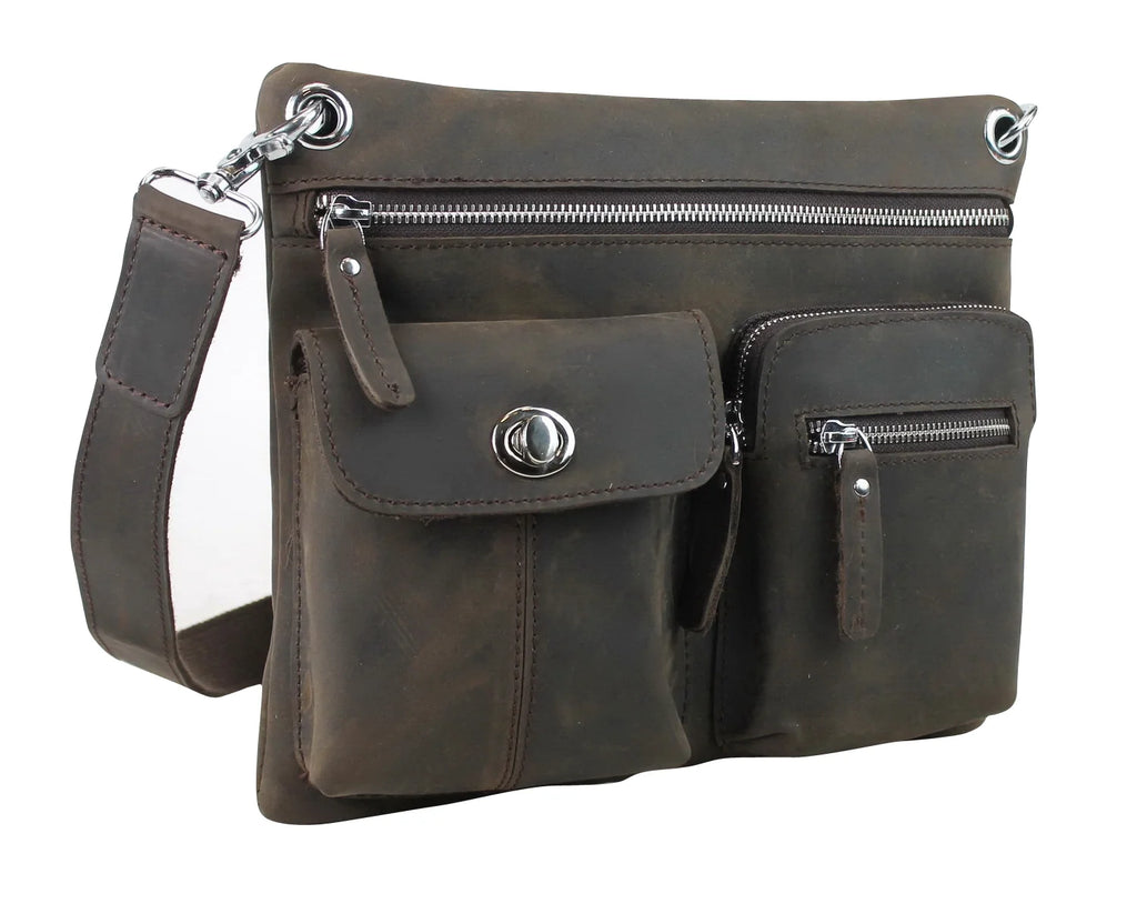 Full Grain Leather Shoulder Bag D285