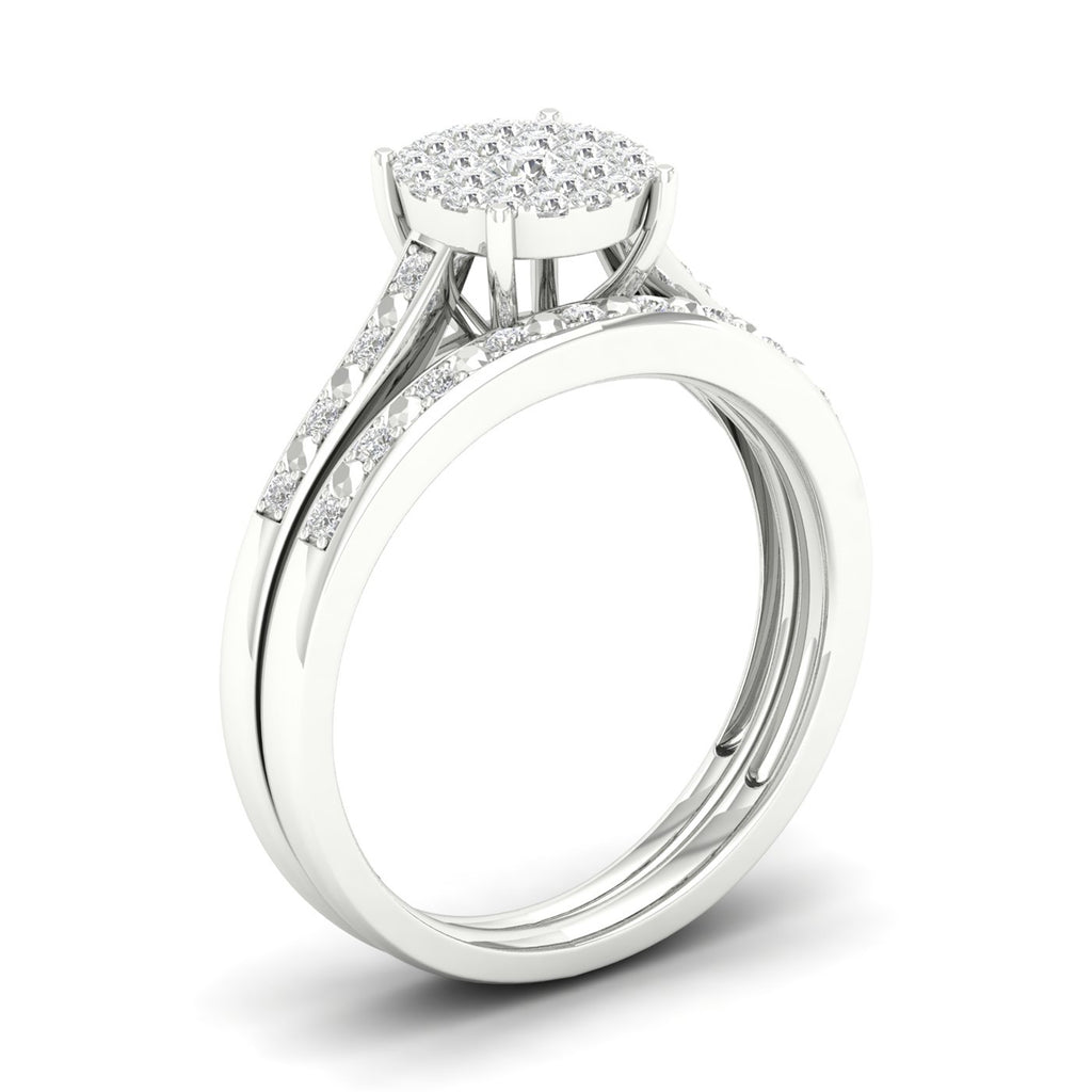 Diamond Cluster Bridal Set T97030