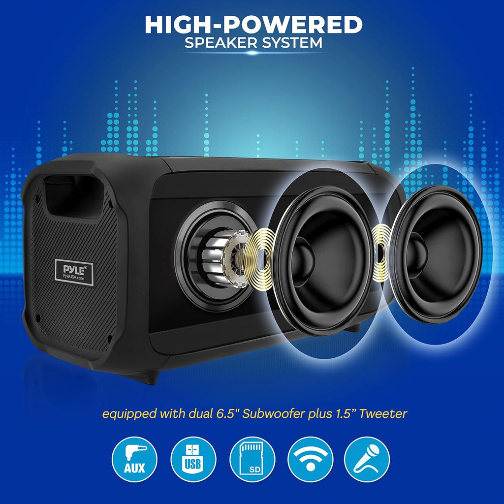 600W Rechargeable Portable Speaker with Microphone W627