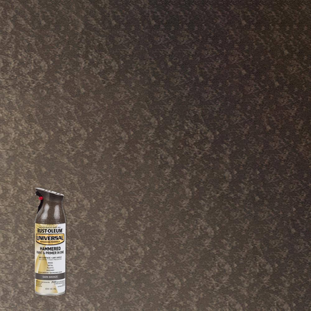 12 oz All Surface Hammered Dark Bronze Spray Paint and Primer in One (6-Pack) P136524