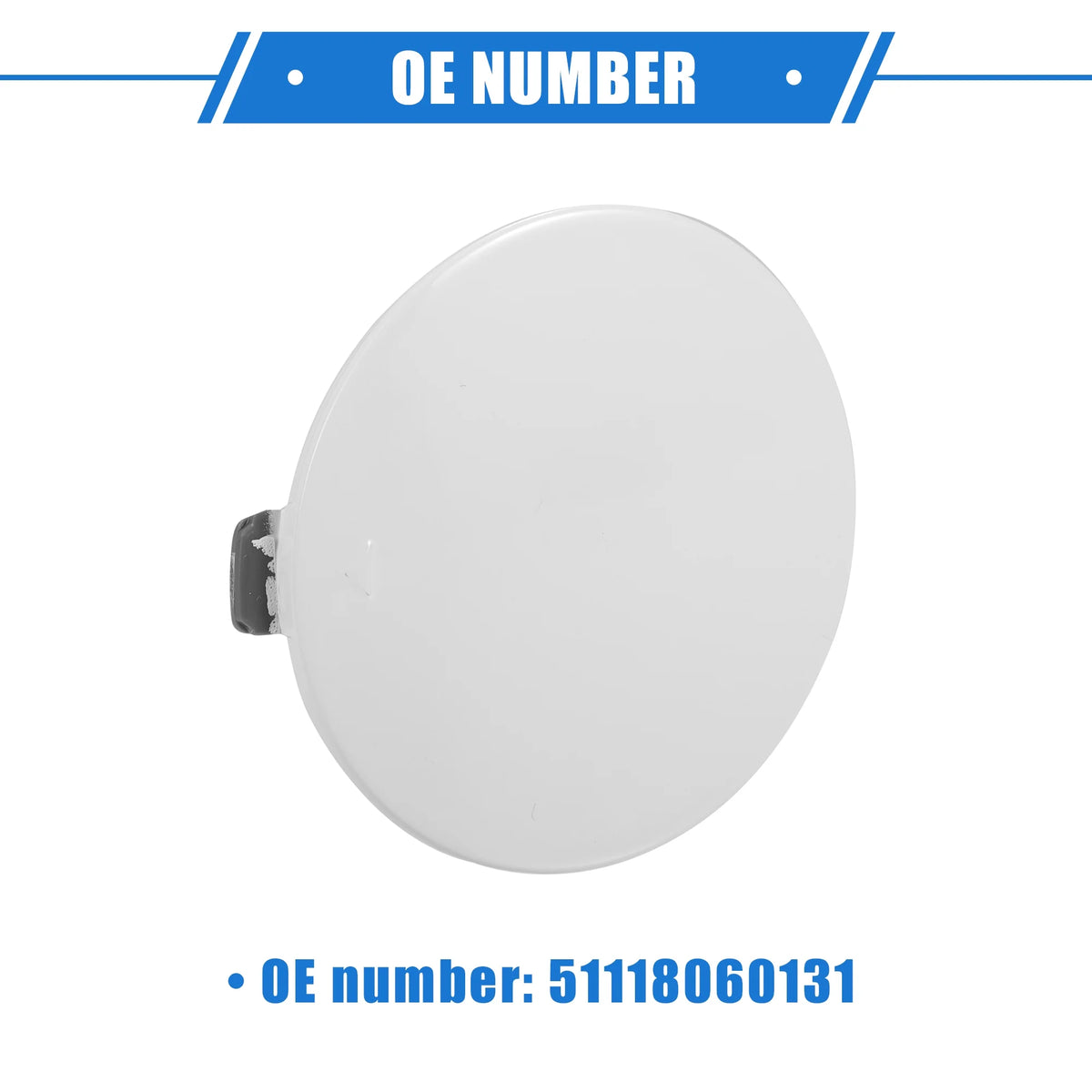 Car Tow Hook Eye Hole Cover Cap White Front Right Bumper H552