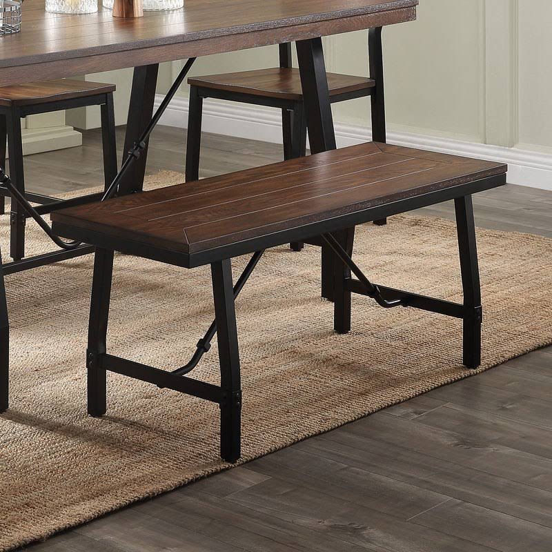 Oak & Black Bench A88775