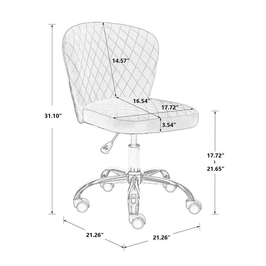 Grey Swivel Desk Chair Q266