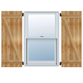 Rough Sawn Western Red Cedar Board-n-Batten Shutters with Z-Bar I618526