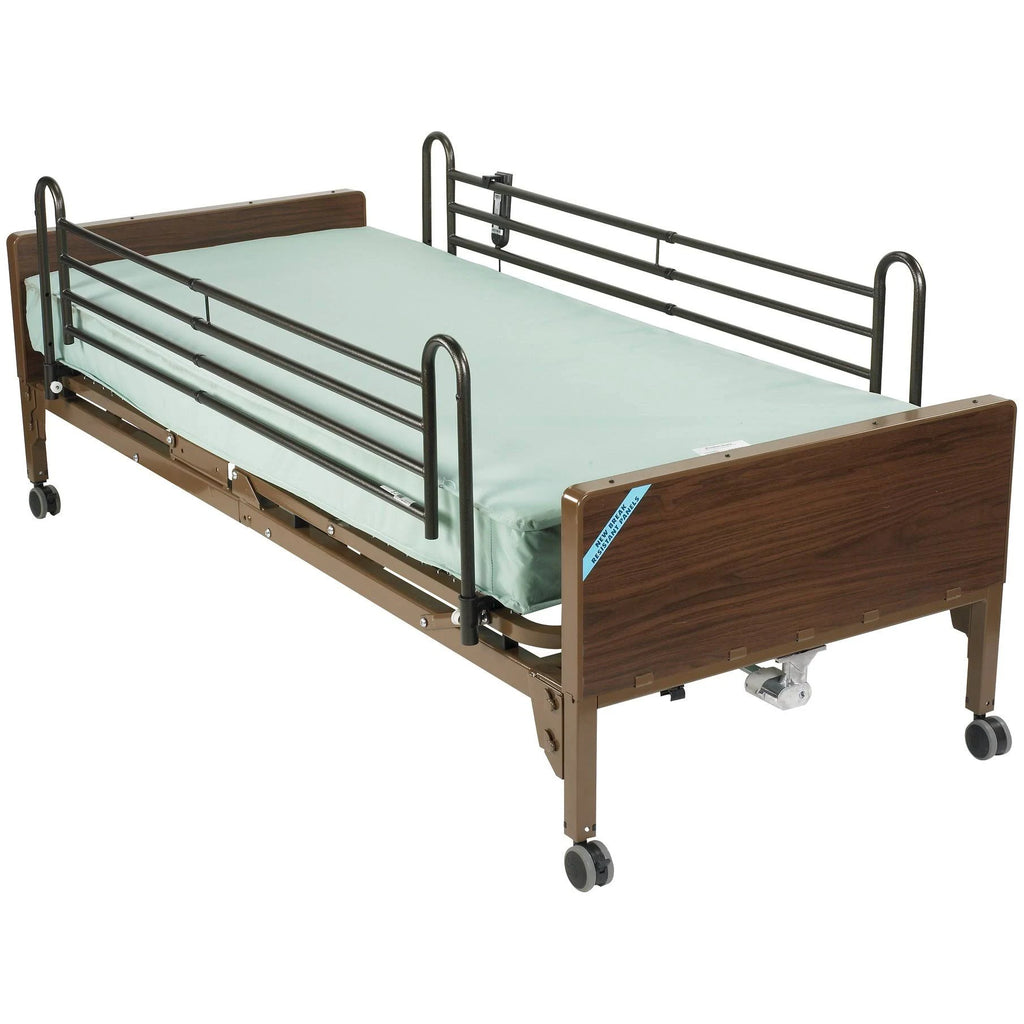 Semi Electric Bed with Full Rails and Therapeutic Support Mattress J5897