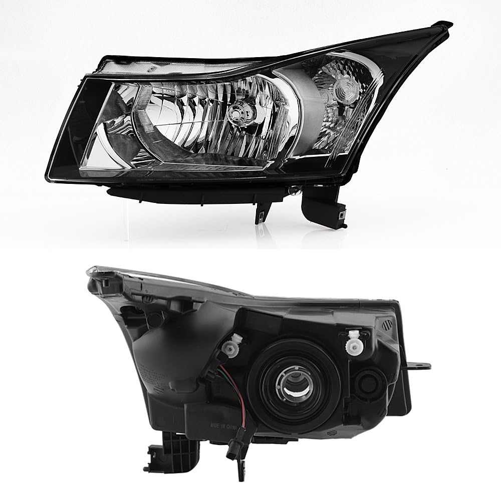 Driver Left + Passenger Right Side Pair Halogen Headlights for Chevy Cruze K9846