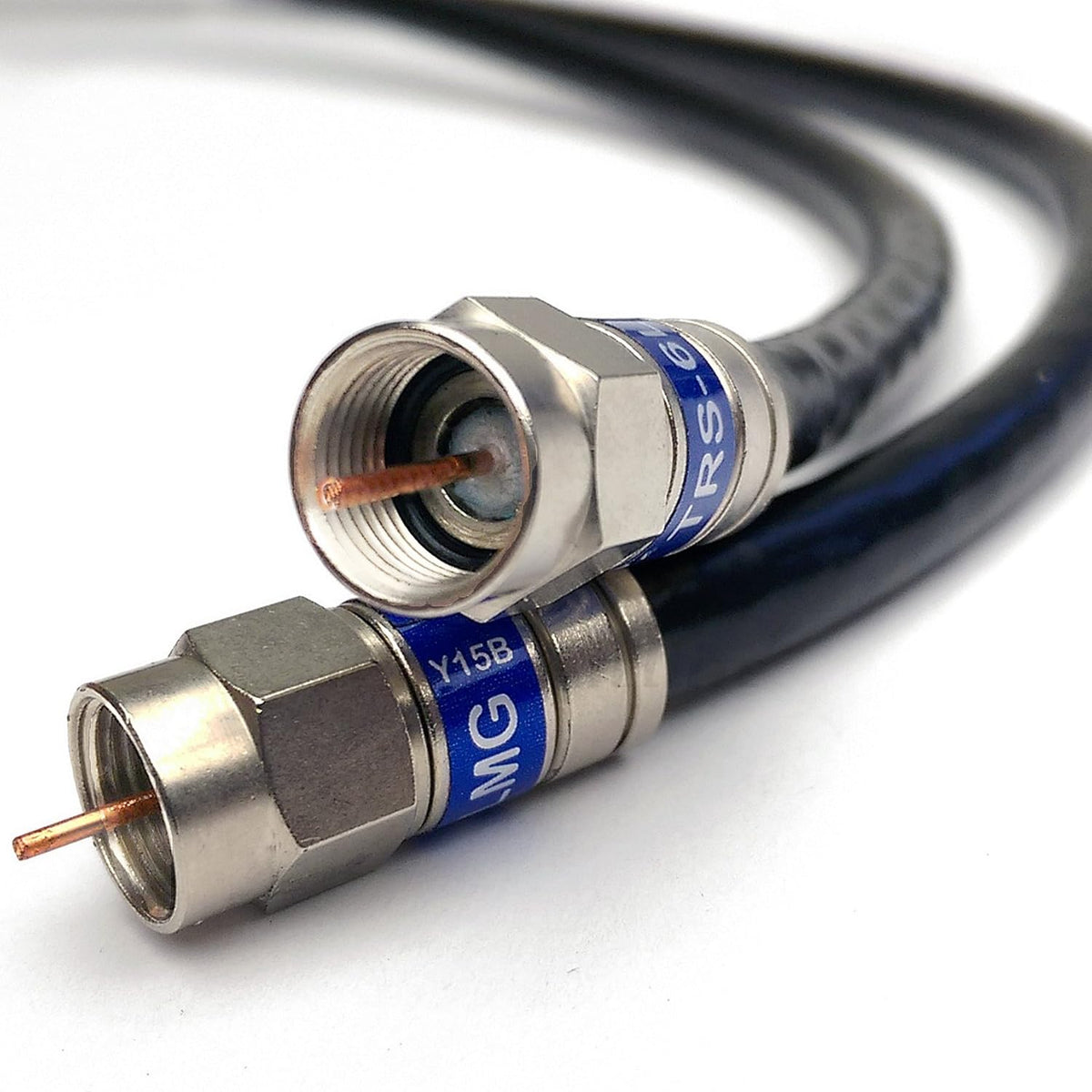 200ft Quad Shield Solid Copper RG-6 Coaxial Cable 75 Ohm with Brass Connector D1502