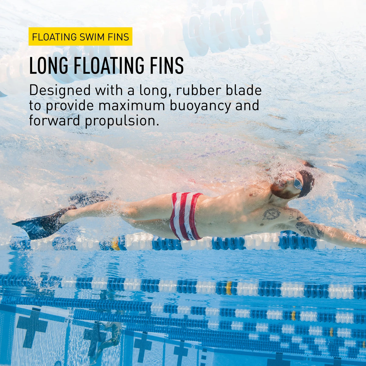 Swimming Fins for Men, Women, and Kids, Adult XS, Blue/Yellow D611150