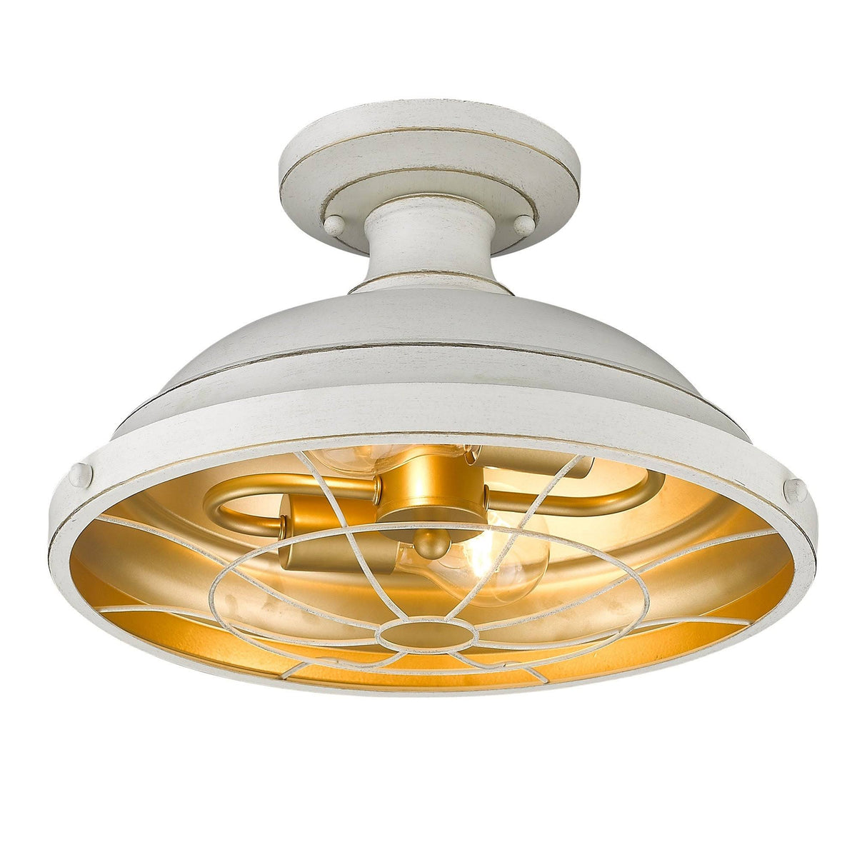 Black Patina Two Light Semi-Flush Z2665