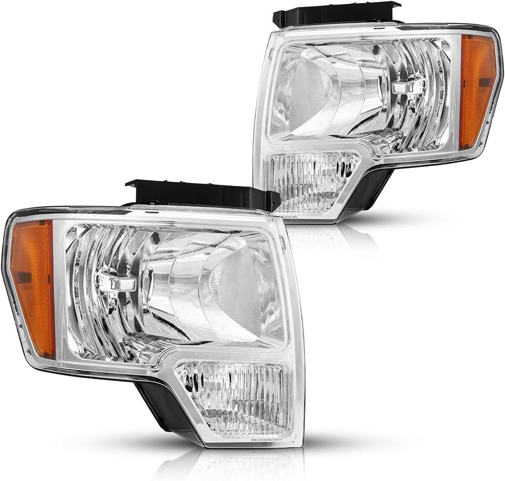Chrome Housing Headlight Assembly for 2009-2014 F150 Q5582