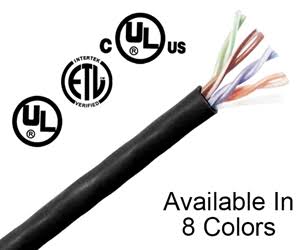 Cat5e Plenum Bulk Ethernet Cable, CMP, Solid Copper UTP, 24 AWG 1000ft Gray T9389