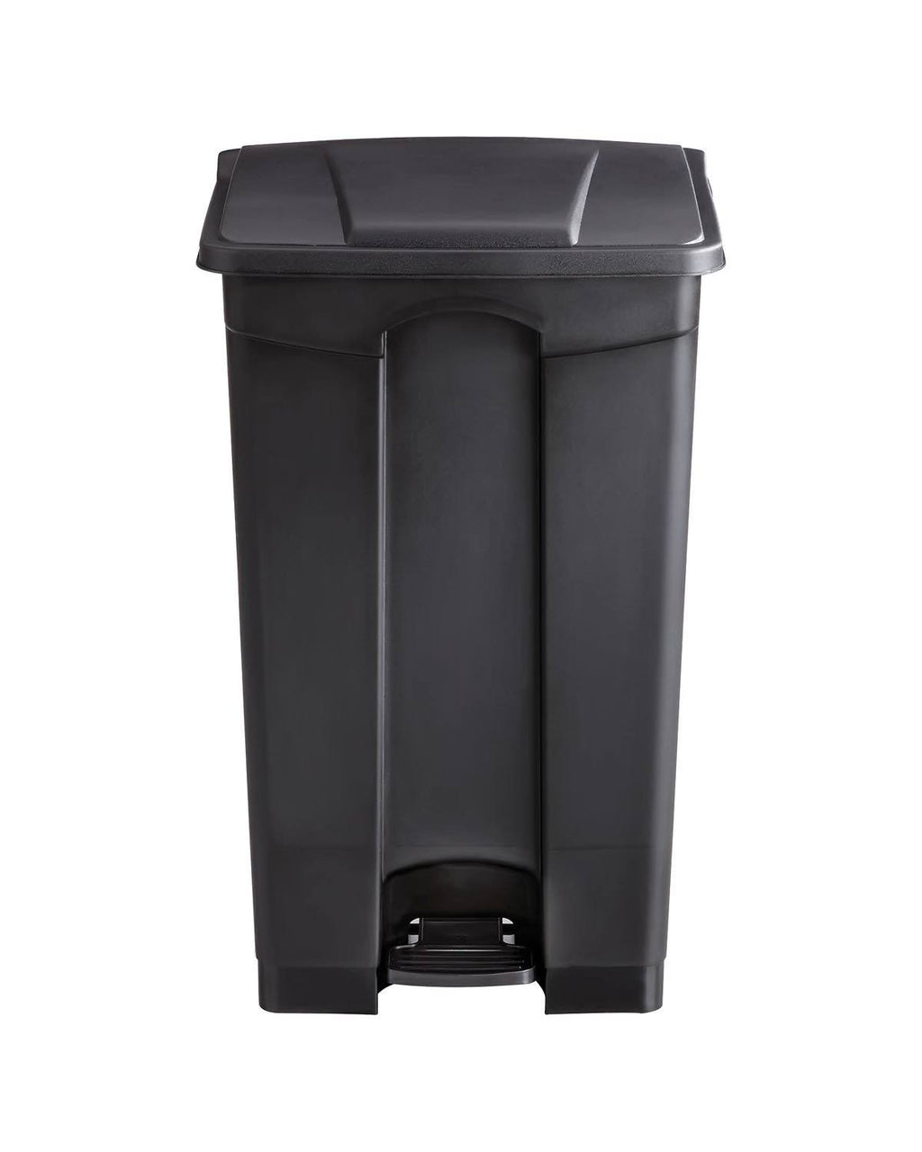 Tan Plastic Trash Can 23 Gal with Flip Lid and Foot Pedal L572